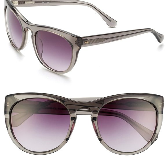 Derek Lam Skyler Sunglasses NEW* Derek Lam SKYLER semi cat eye acetate frame integrated  main image 3